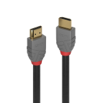 Lindy Anthra Line - Cavo HDMI con Ethernet - HDMI maschio a HDMI maschio - 1 m - tripla schermatura - nero - di forma rotonda, supporto 4K